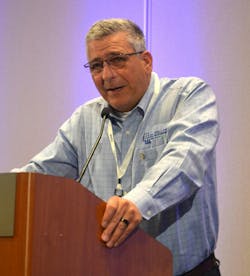 John Catalfano, Executive Vice President/General Manager of event host company Mallory & Evans, welcomed guests, served as an emcee, and also requested a moment of silence for the victims of the September 11 terrorist attacks. John Catalfano, Executive Vice President/General Manager of event host company Mallory & Evans, welcomed guests, served as an emcee, and also requested a moment of silence for the victims of the September 11 terrorist attacks.