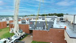 One crane and operator did all the lifting, due to the efficient system developed between all parties. The project was completed within one month's time. One crane and operator did all the lifting, due to the efficient system developed between all parties. The project was completed within one month's time.