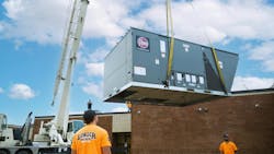 Crane lift up-close Crane lift up-close