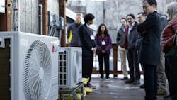 Guests to the ribbon cutting view working LG units. Guests to the ribbon cutting view working LG units.