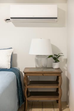 LG mini-split inside a home laboratory setting. LG mini-split inside a home laboratory setting.