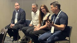 ACCA hosted a live Codes and Coffee webinar breakout session at ACCA 2025 in Greater Austin Texas to discuss the EPA HFC phasedown and the market for A2L products. The panel included: (from left to right) Christian Pyles, TSS Americas Region — marketing leader for Chemours; John Maiorana, product support manager, Arkema/Forane; Kate Houghton, senior vice president of sales and marketing, Hudson Technologies; and Chris Forth, vice president of regulatory, codes and environmental affairs, Ducted Systems Division, Johnson Controls. ACCA hosted a live Codes and Coffee webinar breakout session at ACCA 2025 in Greater Austin Texas to discuss the EPA HFC phasedown and the market for A2L products. The panel included: (from left to right) Christian Pyles, TSS Americas Region — marketing leader for Chemours; John Maiorana, product support manager, Arkema/Forane; Kate Houghton, senior vice president of sales and marketing, Hudson Technologies; and Chris Forth, vice president of regulatory, codes and environmental affairs, Ducted Systems Division, Johnson Controls.