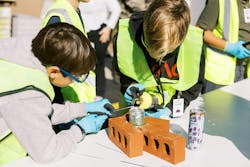 Patching a hole in an aluminum can. Patching a hole in an aluminum can.