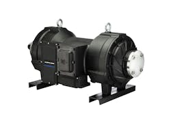 Copeland's oil-free centrifugal compressor with frictionless Aero-lift bearing technology features frictionless, oil-free compression technology, offering efficient, robust, and reliable performance in air- and water-cooled chiller applications. The platform is currently available in the 80- to 100-ton capacity range and will soon be available up to 200 tons. It combines all the benefits of oil-free compression with added simplicity, sustainability improvements, and design flexibility. Copeland's oil-free centrifugal compressor with frictionless Aero-lift bearing technology features frictionless, oil-free compression technology, offering efficient, robust, and reliable performance in air- and water-cooled chiller applications. The platform is currently available in the 80- to 100-ton capacity range and will soon be available up to 200 tons. It combines all the benefits of oil-free compression with added simplicity, sustainability improvements, and design flexibility.