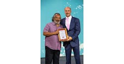 B.J. Giri received the award from Tom Martin, SMACNA's Immediate Past President and President of T.H. Martin, Inc. B.J. Giri received the award from Tom Martin, SMACNA's Immediate Past President and President of T.H. Martin, Inc.