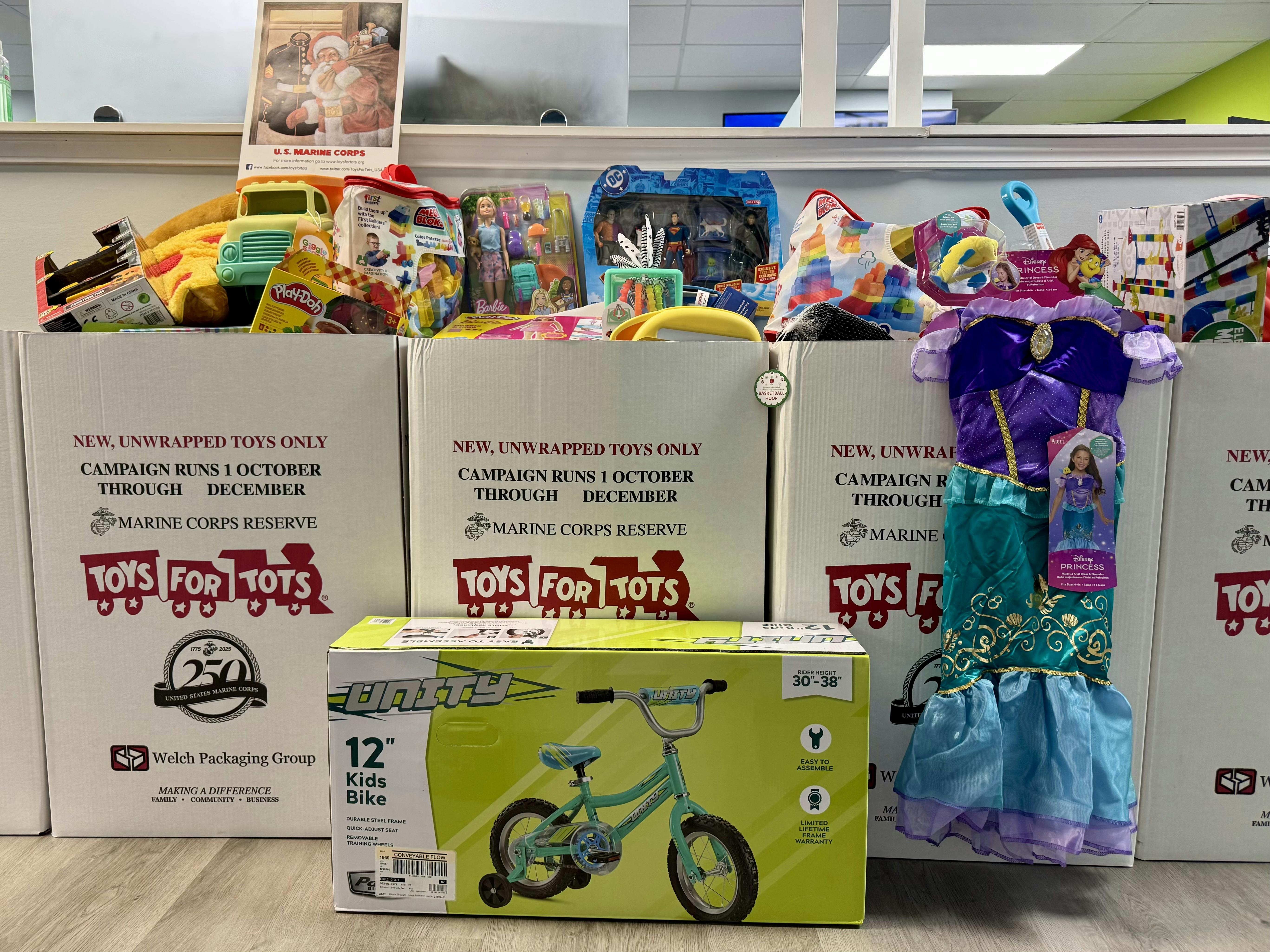 The Toys for Tots toy drive sparks a friendly competition among Eco employees, who challenge each other to bring in even more toys&mdash;often filling 20 to 25 large donation boxes each year.