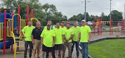 Steve Martin (second left) and Seth Martin (far right) with a team for Four Star employees at a volunteer community event. Steve Martin (second left) and Seth Martin (far right) with a team for Four Star employees at a volunteer community event.