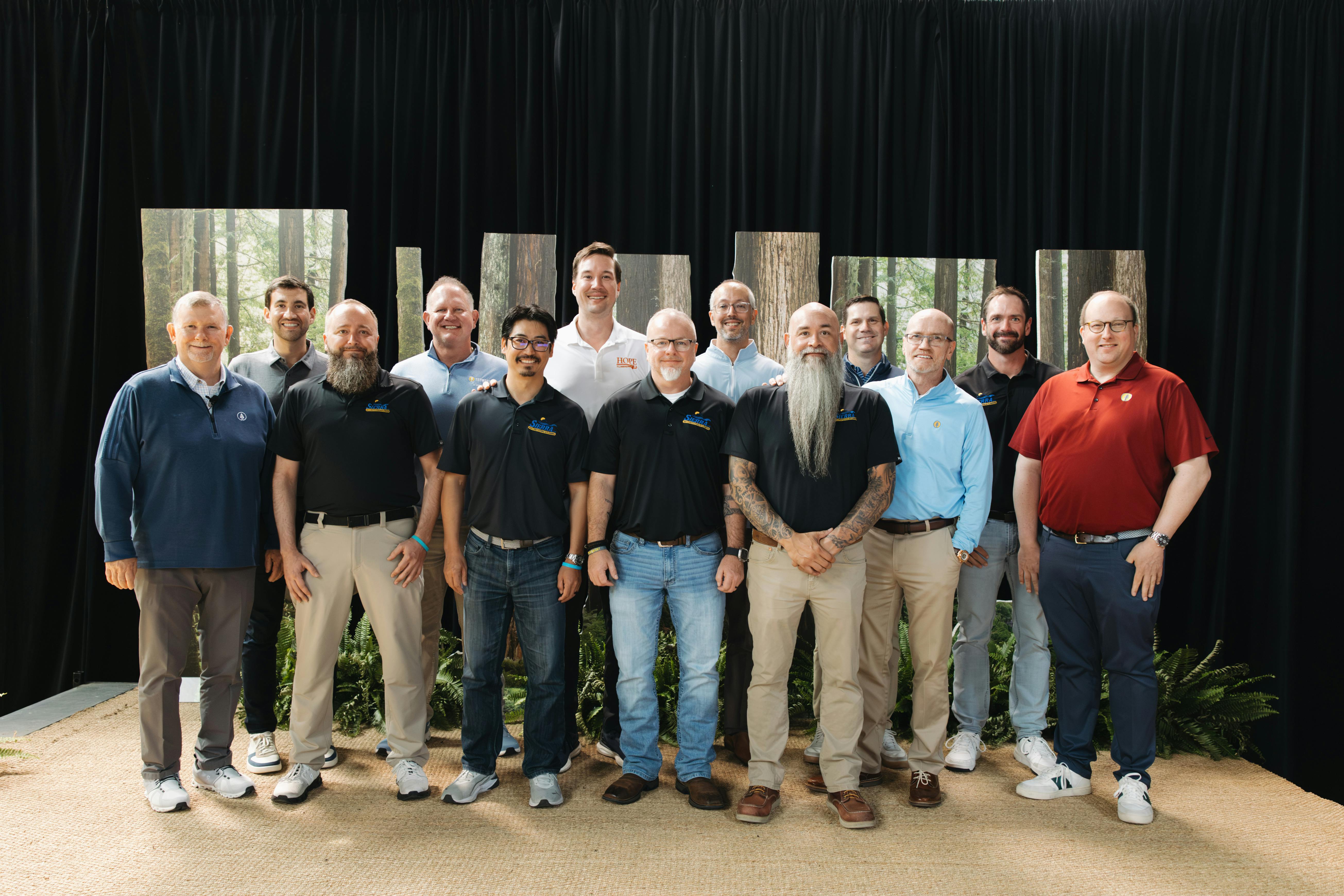 Back Row, from Left to Right: Richard Lewis, Shayne Mehringer, Shaun Hardick, Raj Midha, Matt Everitt, and RJ Magee. Front Row, from Left to Right: John Conway, Ryan Field, Dan Lai, Shane Pomeroy, Ben Henderson, Scott Brinkley, and David Katz.