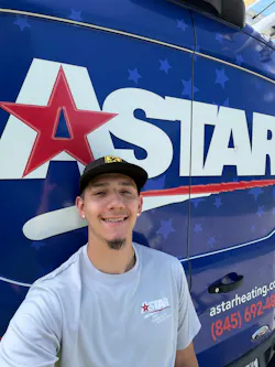 Dimitri Lemancusa, 24, service technician at Astar Heating, Plumbing and Air Conditioning in Middletown, New York.