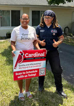 Kheira Tuck, 24, class II HVAC service technician at Cardinal Plumbing, Heating & Air in Sterling, Virginia.