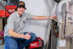Luke Neuhalfen, 21, senior service technician at Apollo Heating and Air in Bellevue, Nebraska.