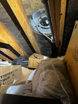 One of the two new attic fans installed in the home.
