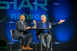 Nexstar Network President & CEO Julian Scadden interviews John Maxwell on the Super Meeting stage.
